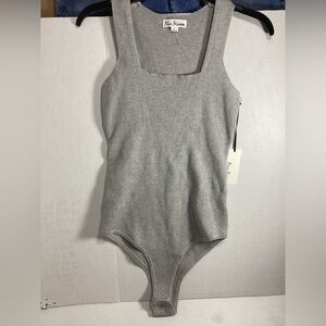 NWT Blue Bottom Gray Ribbed Bodycon Suit Women sz L
